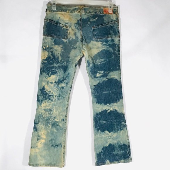 Guess Jeans Blue Acid Wash Tie Dye Size 32 Dyed - Picture 7 of 15